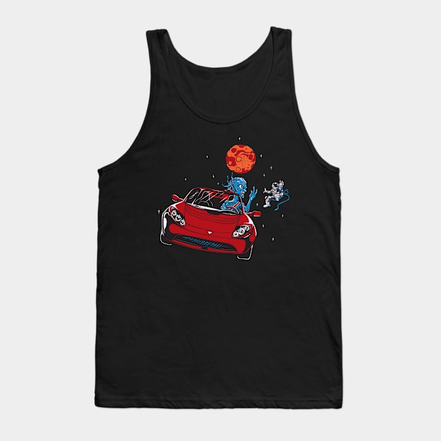 Mars And Cars Tank Top by Vinyl Chef Steve